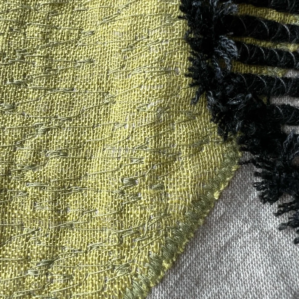 Pottery Barn Unity Embroidered Pillow Sham Abstract Yellow and Black